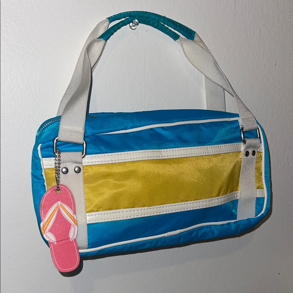Stylish Blue and Yellow Women's Bag